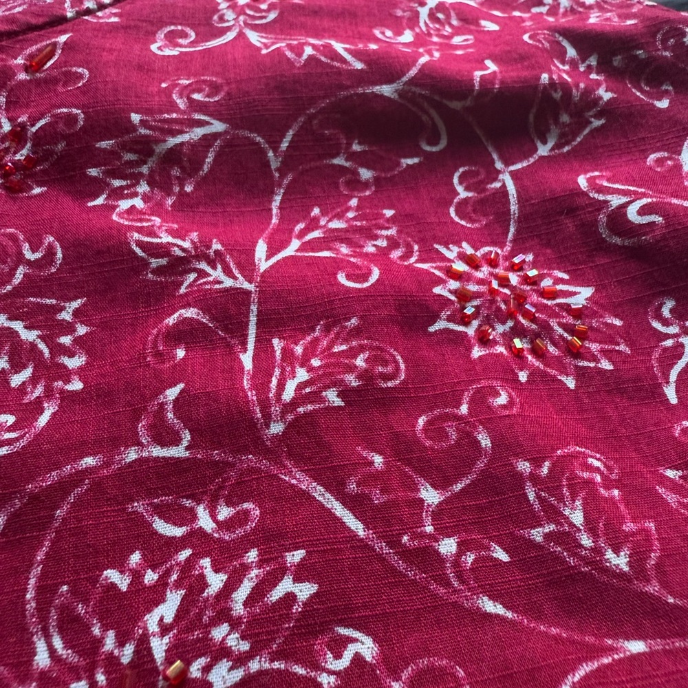 Eddie Bauer Floral Pink Sleeveless Top - Picture 3 of 4